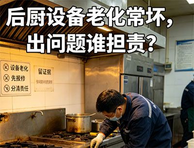 后厨设备老化常坏，申请换新预算批不下来，出问题谁担责？