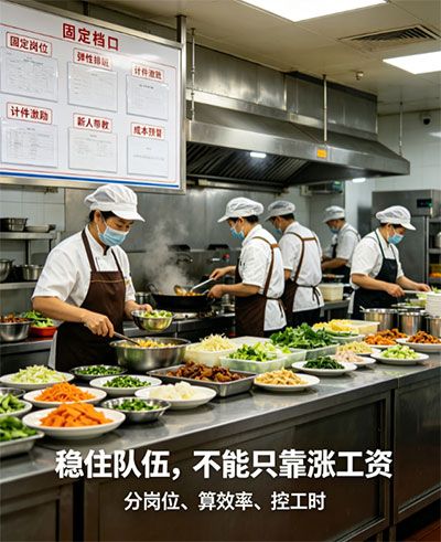 后厨人员流失快招人难，怎么稳住队伍还不超人工成本？
