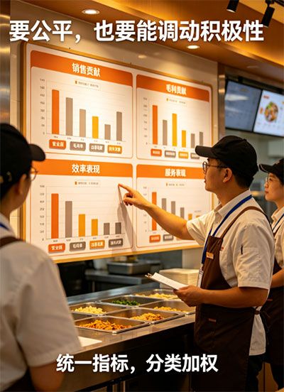 不同档口品类差异大，绩效怎么算才公平还能调动积极性？