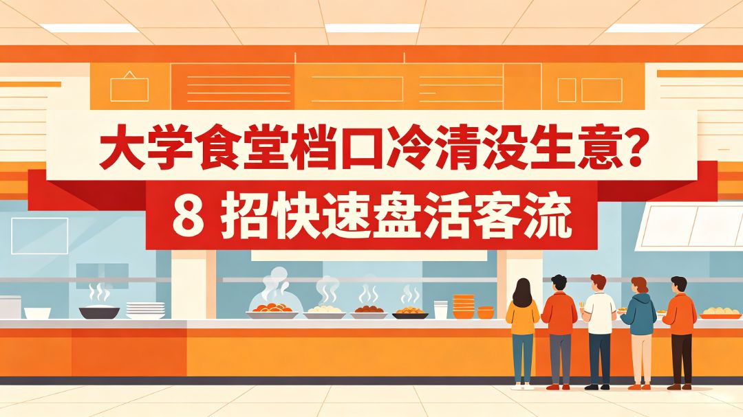大学食堂档口冷清没生意？8 招快速盘活客流