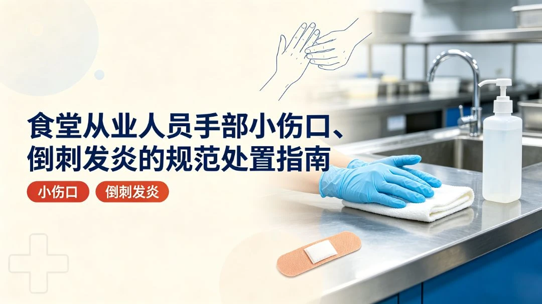 食堂从业人员手部小伤口、倒刺发炎的规范处置指南 团餐实拍图1