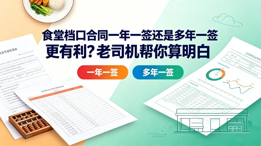 食堂档口合同一年一签还是多年一签更有利？老司机帮你算明白