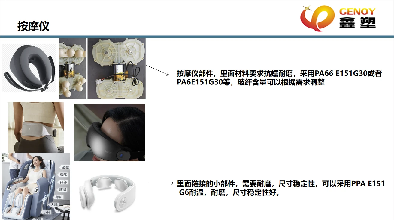 按摩仪材料应用案例
