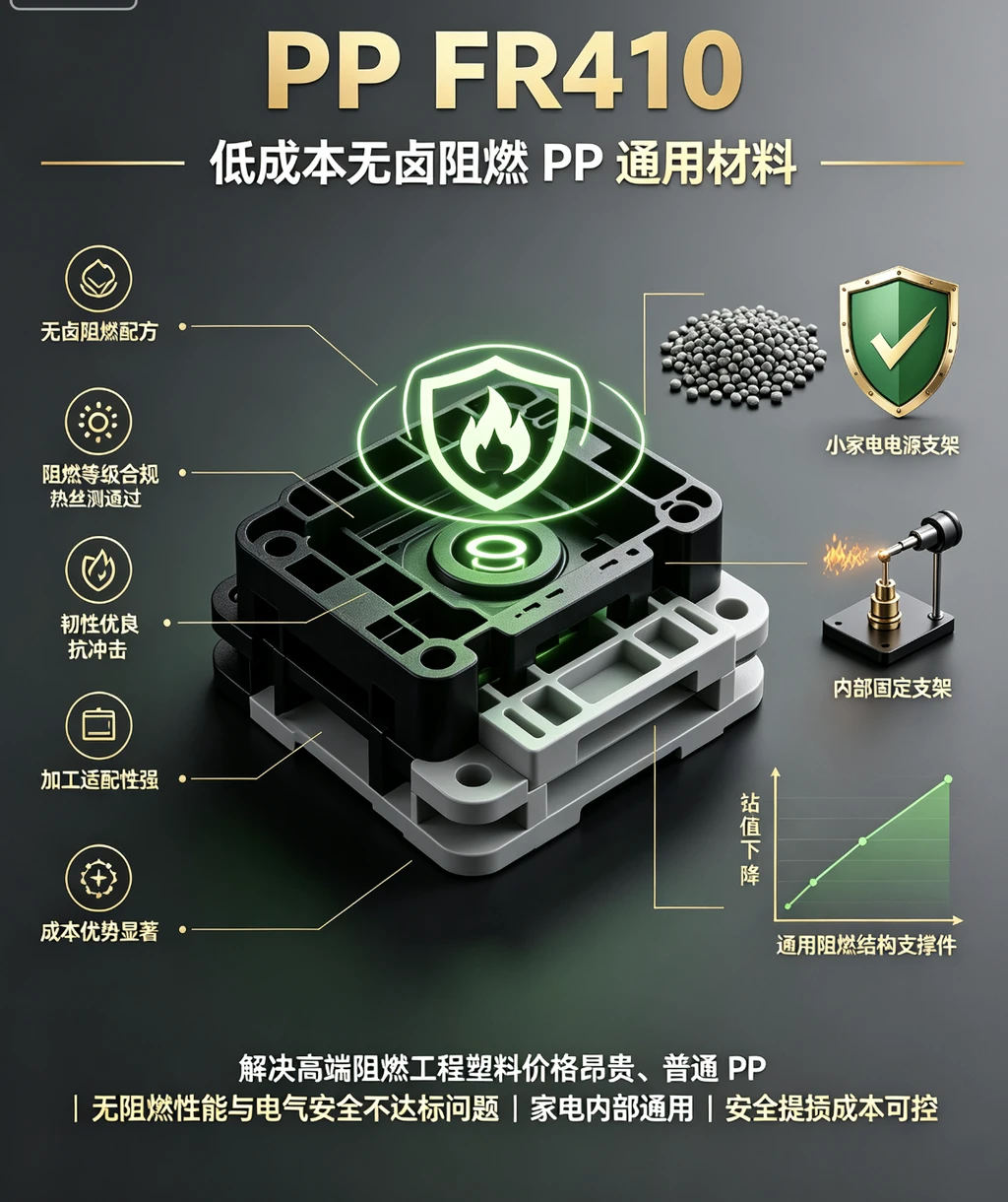 PP FR410（低成本无卤阻燃PP通用材料）