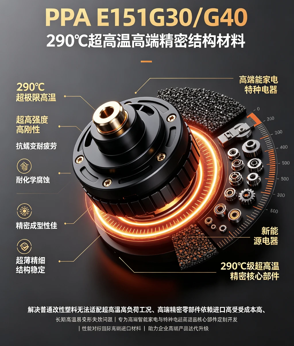PPA E151G30/G40（290℃超高温高端精密结构材料）