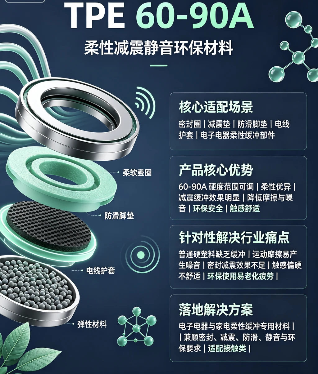 TPE 60-90A（柔性减震静音环保材料）