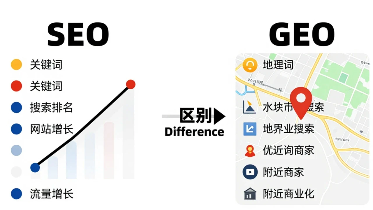 SEO和GEO到底有什么区别？一张图看懂