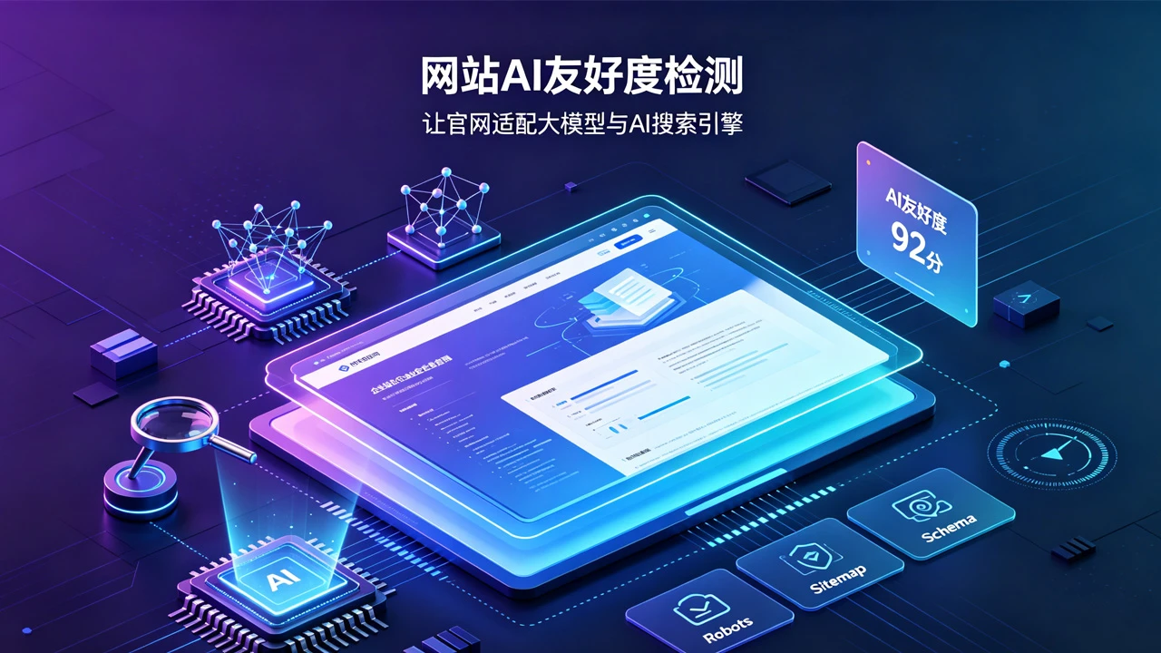 网站 AI 友好度检测是什么？如何快速自测官网 AAO 适配能力