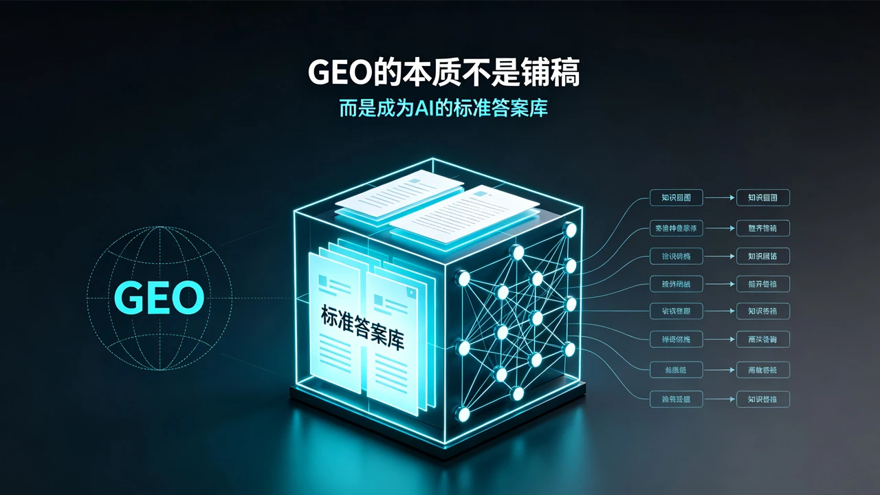 GEO的本质不是铺稿，而是成为AI的“标准答案库”