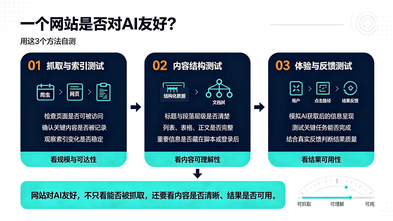 一个网站是否对AI友好？用这3个方法自测