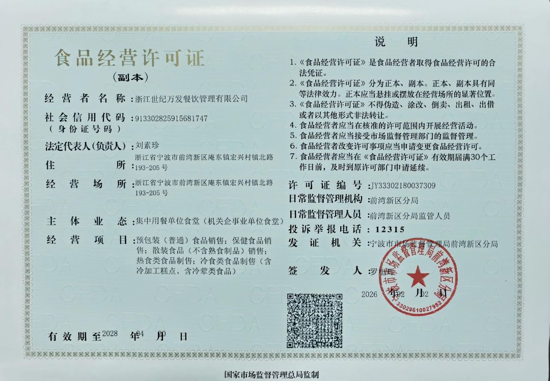 食品经营许可证